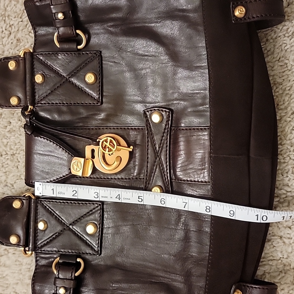 📍Rare |Vintage | Francesco Biasia | Leather & Suede East West Style Bag - Picture 14 of 16